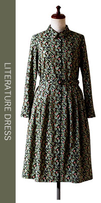 Best of Morris ウィリアム・モリス レスター仕立て 図書館ワンピース(襟羽版)